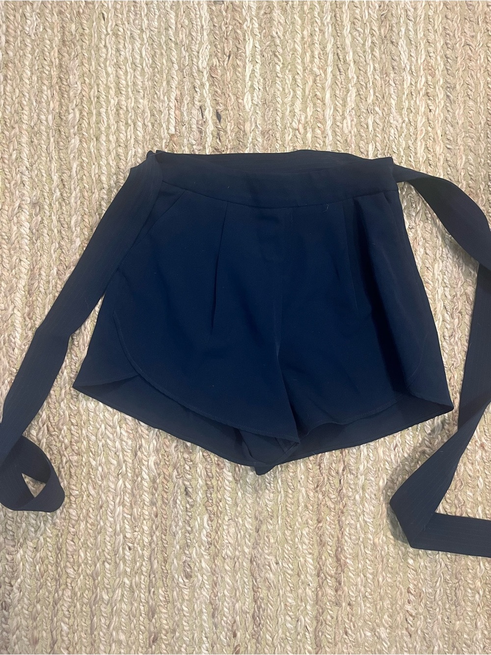 Milly Navy Tie-Waist Women's Shorts